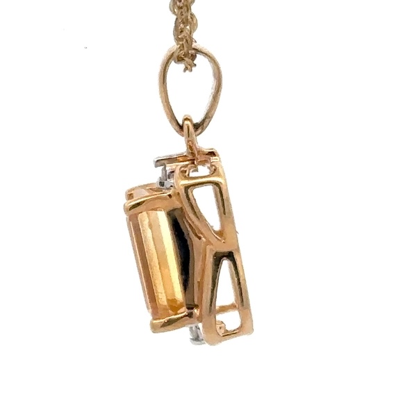 Estate 14K Citrine Pendant 090078 - Image 4
