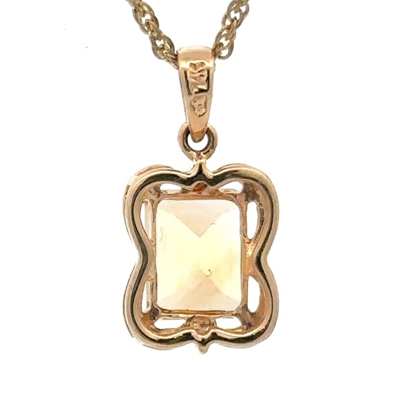 Estate 14K Citrine Pendant 090078 - Image 3