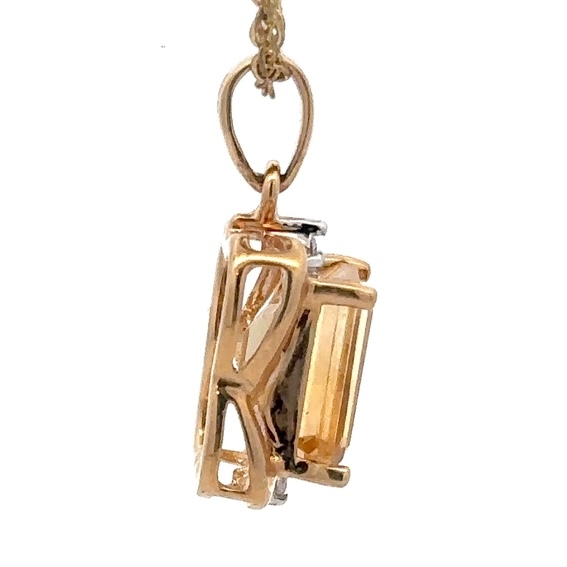 Estate 14K Citrine Pendant 090078 - Image 2