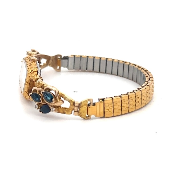 Seiko Womens Gold Nugget& Sapphire Estate Watch 090127 - Image 3