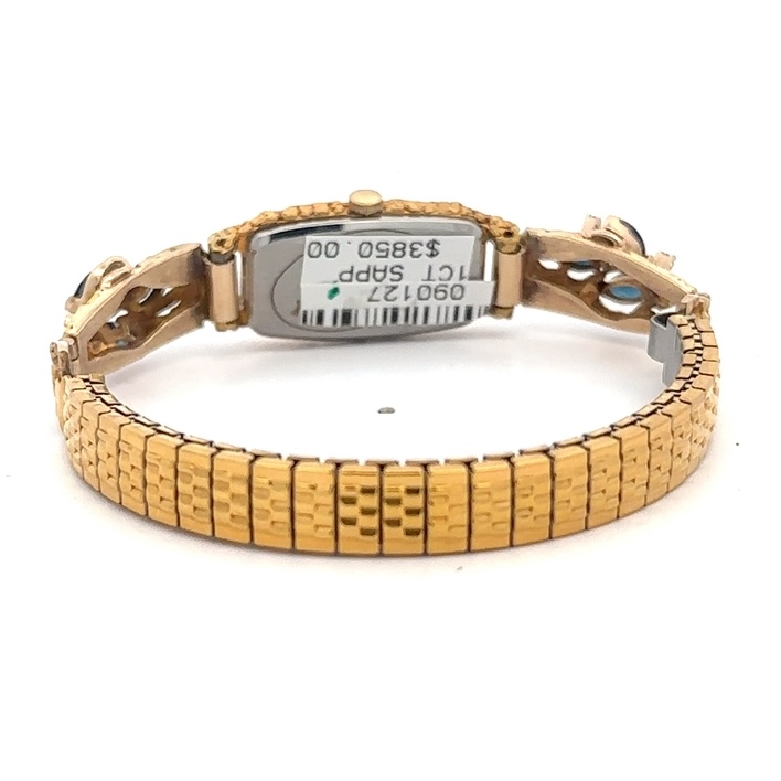 Seiko Womens Gold Nugget& Sapphire Estate Watch 090127 - Image 4