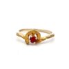 Estate Gold Nugget & Ruby Ladies Ring 090160