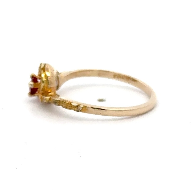 Estate Gold Nugget & Ruby Ladies Ring 090160 - Image 2