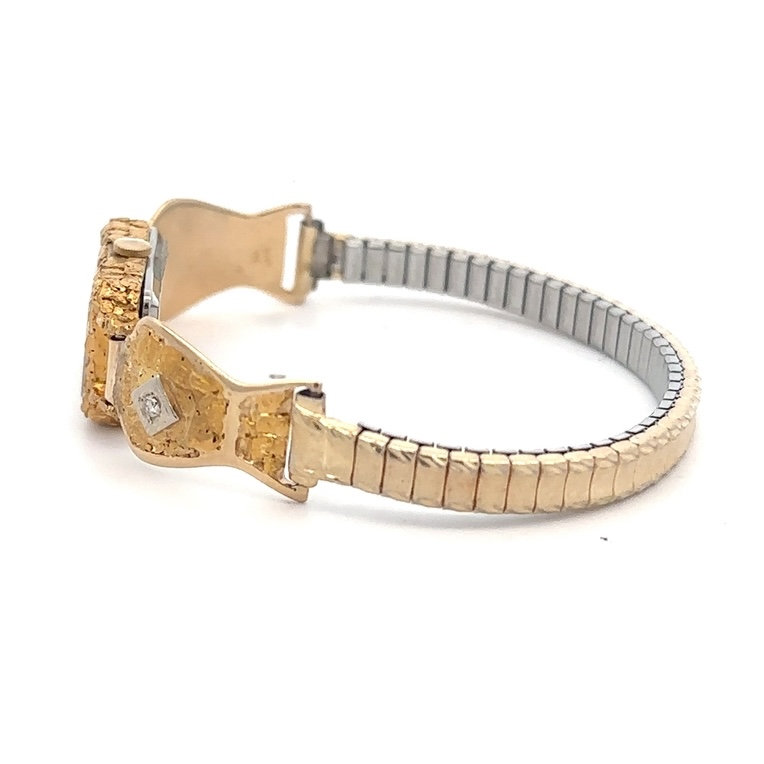 Seiko Womens Gold Nugget & Diamond Estate Watch 090256 - Image 3