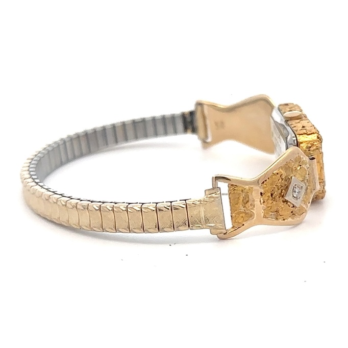 Seiko Womens Gold Nugget & Diamond Estate Watch 090256 - Image 5