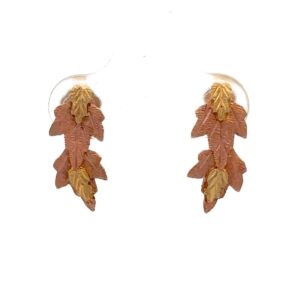 Estate Landstroms Black Hills Gold Post Earrings 090298