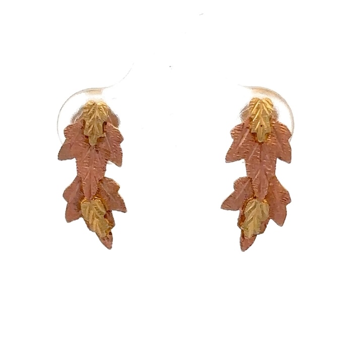 Estate Landstroms Black Hills Gold Post Earrings 090298