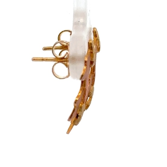 Estate Landstroms Black Hills Gold Post Earrings 090298 - Image 2