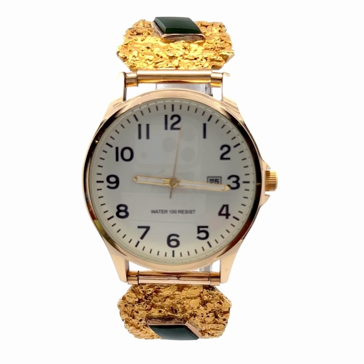 Gold Nugget & Jade Estate Watch 090413