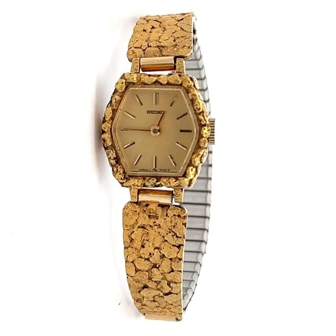 Seiko Womens Gold Nugget Estate Watch 090444