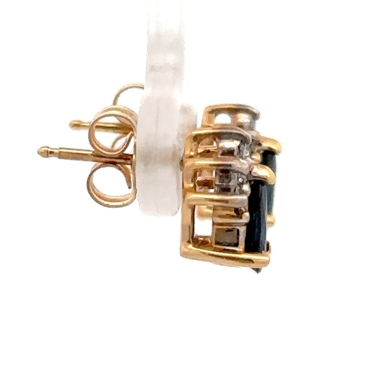 Estate Sapphire & Diamond Earrings 090551 - Image 2