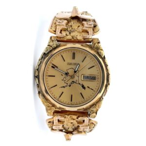 Custom Men's Seiko  Gold Nugget Watch 090612