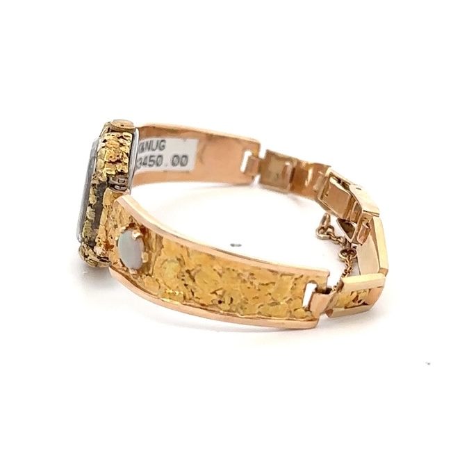 Seiko Womens Gold Nugget & Opal Estate Watch 090637 - Image 3