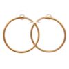 Estate 18K Hoop Post Earrings 090639