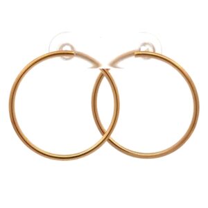 Estate 18K Hoop Post Earrings 090639