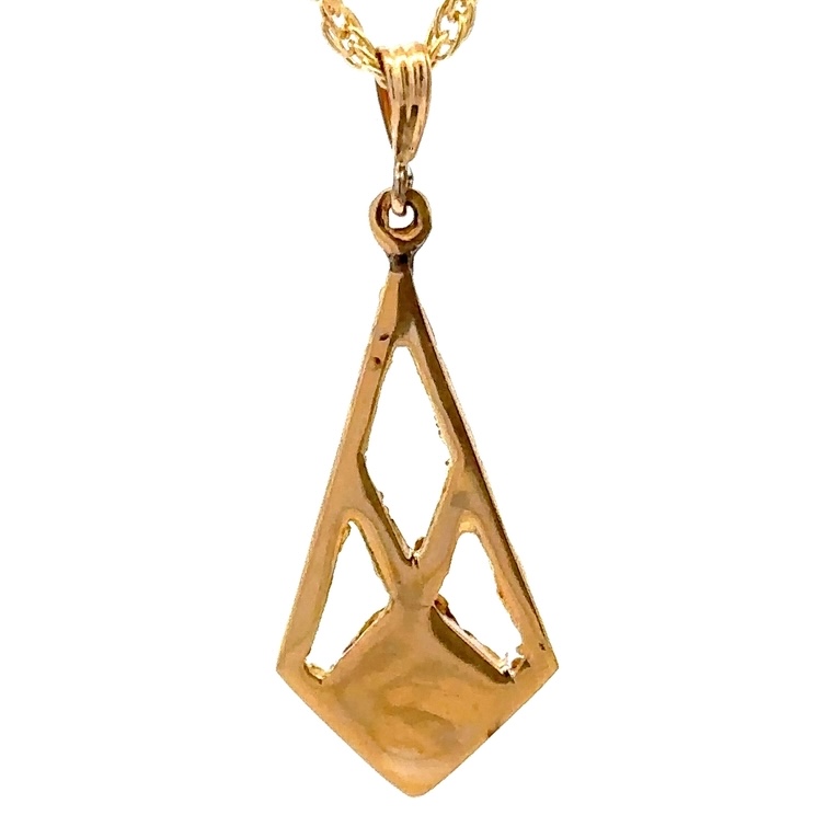 Estate Nugget & Synthetic Ruby Pendant 090631 - Image 3