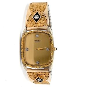 Seiko Gold Nugget & Diamond Estate Watch 090698