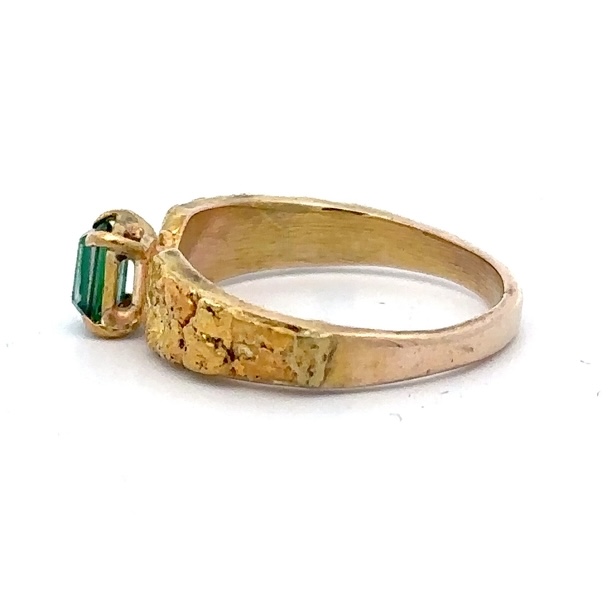 Estate Gold Nugget & Synthetic Spinel Ladies Ring 090708 - Image 2