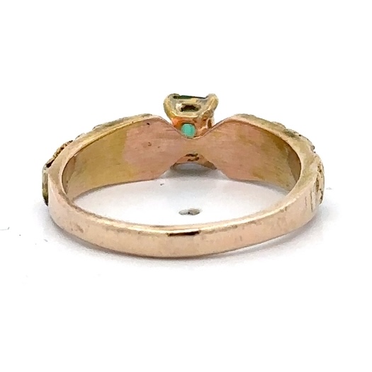 Estate Gold Nugget & Synthetic Spinel Ladies Ring 090708 - Image 3