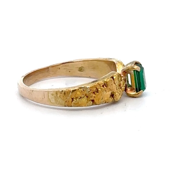 Estate Gold Nugget & Synthetic Spinel Ladies Ring 090708 - Image 4