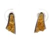 Sterling Silver & Gold Nugget Earrings EDL129NSS