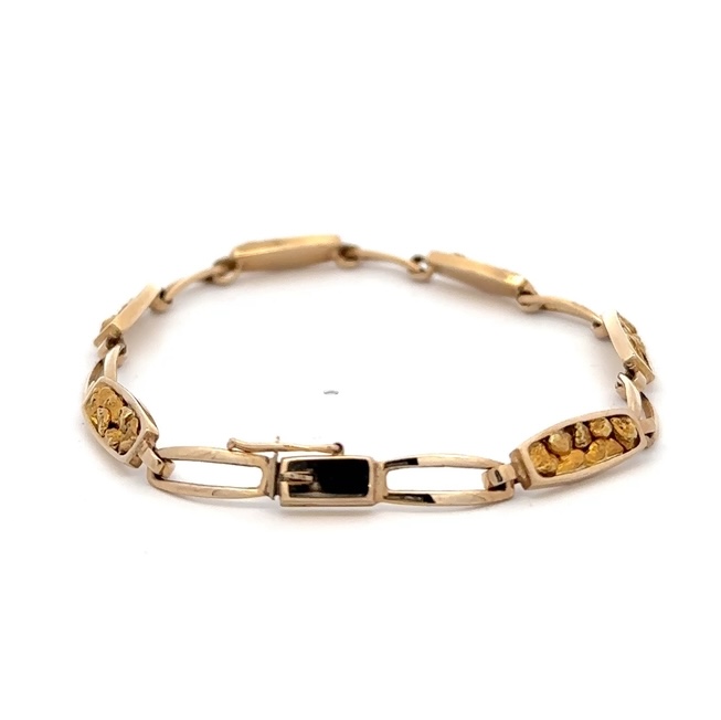14K Gold Nugget Bracelet BDLOV5LNC89