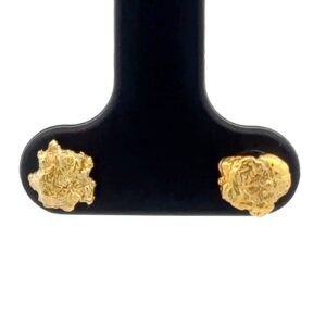 Gold Nugget Post Earrings E10