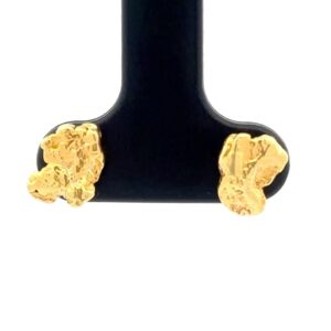 Gold Nugget Post Earrings E12