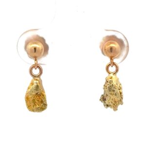 14K Gold Nugget Dangling Earrings E12/PD