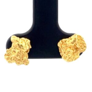 Gold Nugget Post Earrings E19