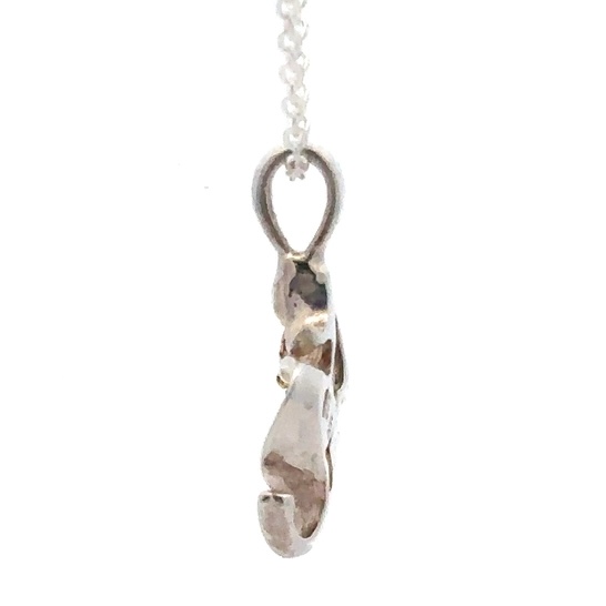 Sterling Silver & Gold Nugget Pendant PN282SS - Image 2
