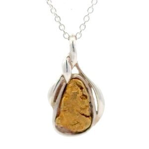 Sterling Silver & Gold Nugget PN826NSS