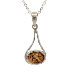 Sterling Silver & Gold Nugget Pendant PN871NSS