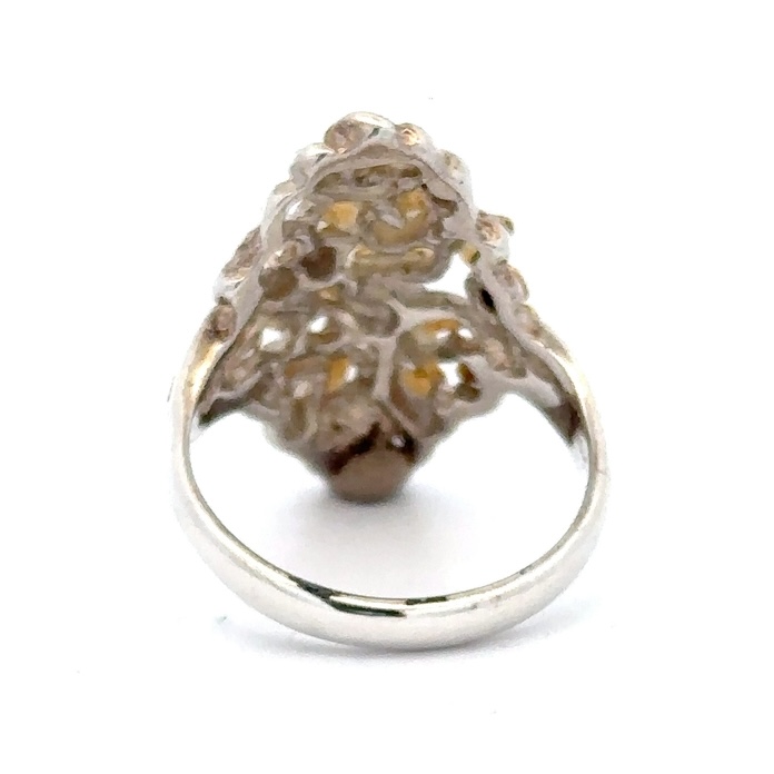 Sterling Silver & Gold Nugget Ladies Ring RL239SS - Image 3
