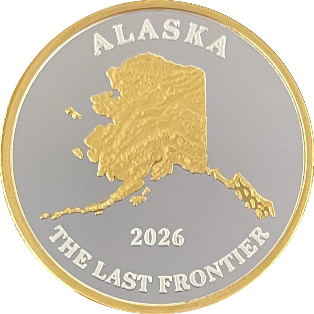 2026 Alaska Map Medallion