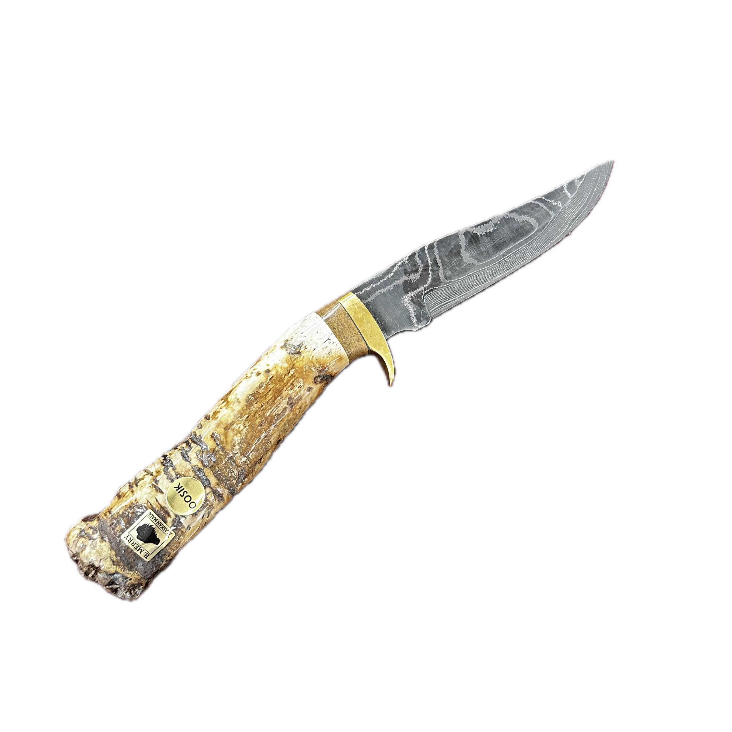 Oosik Handle Damascus Knife