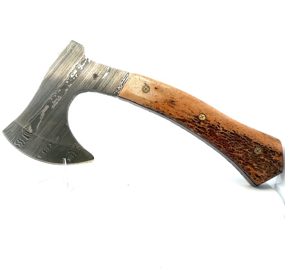 Oosik Handle Damascus Hatchet