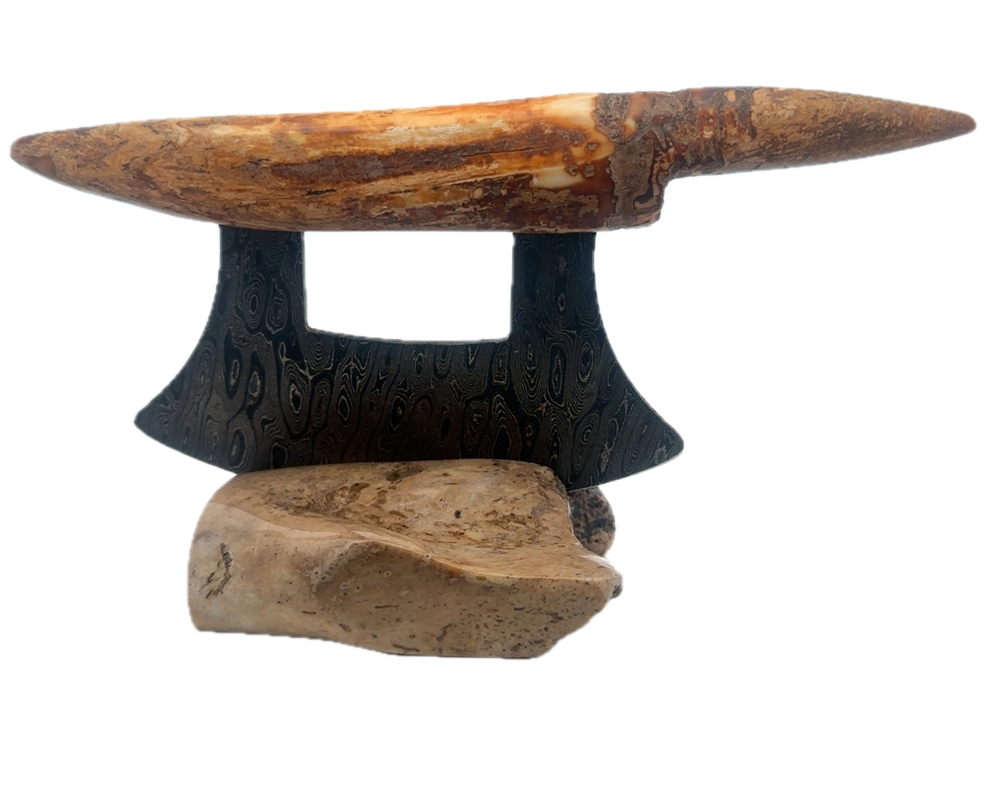 Artifact Harpoon Tip Damascus Ulu - Image 2
