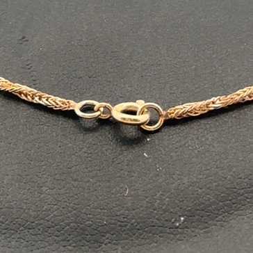 14K Twisted Herring Bone 18" Estate Chain 078279 - Image 2