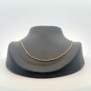 14K Twisted Herring Bone 18" Estate Chain 078279