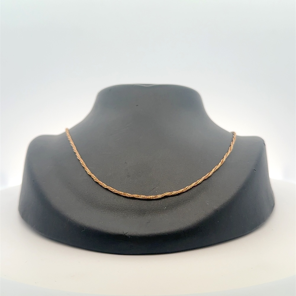 14K Twisted Herring Bone 18" Estate Chain 078279