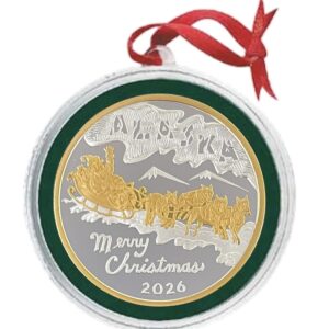 2026 Santa Under the Northern Lights Christmas Medallion