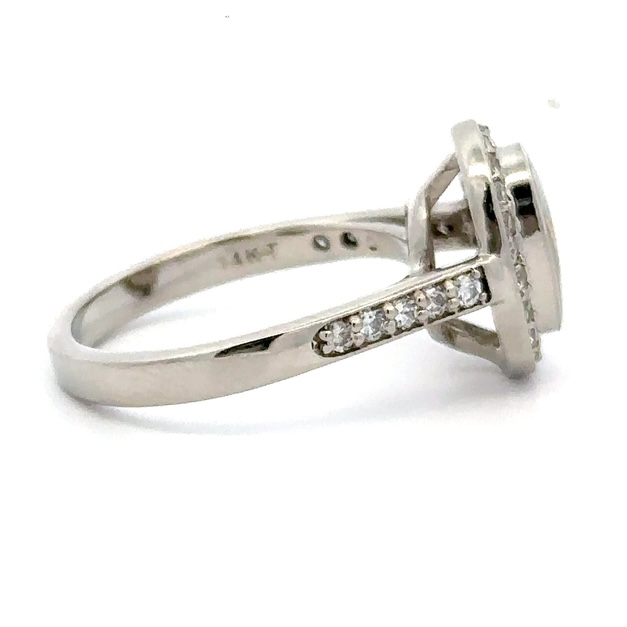 Diamond Gold Quartz Lady's Ring 701WG2 - Image 4