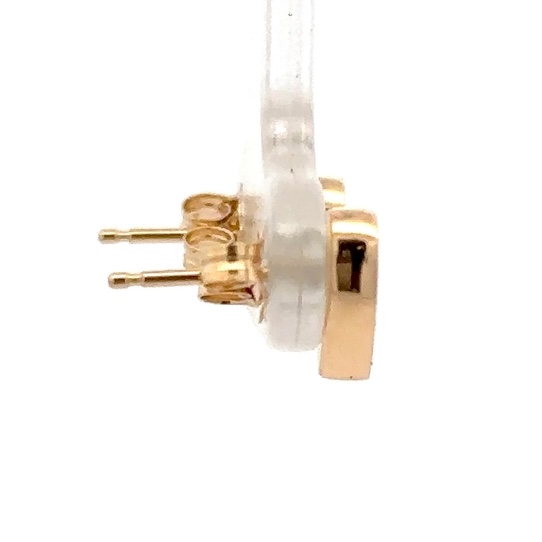 Gold Quartz Heart Post Earrings E219G2 - Image 4