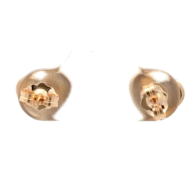 Gold Nugget Heart Post Earrings EHE7N - Image 3