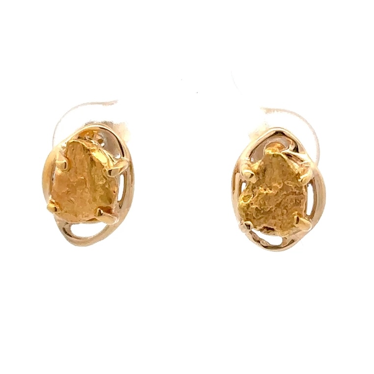 14K Post Gold Nugget earrings EN805XSN