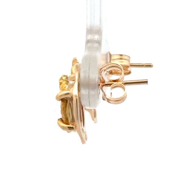 14K Post Gold Nugget earrings EN805XSN - Image 2