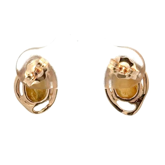 14K Post Gold Nugget earrings EN805XSN - Image 3