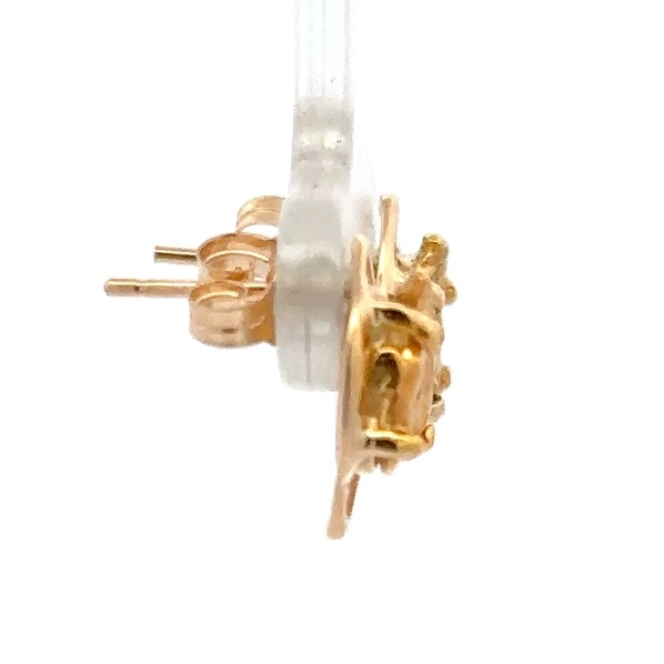 14K Post Gold Nugget earrings EN805XSN - Image 4