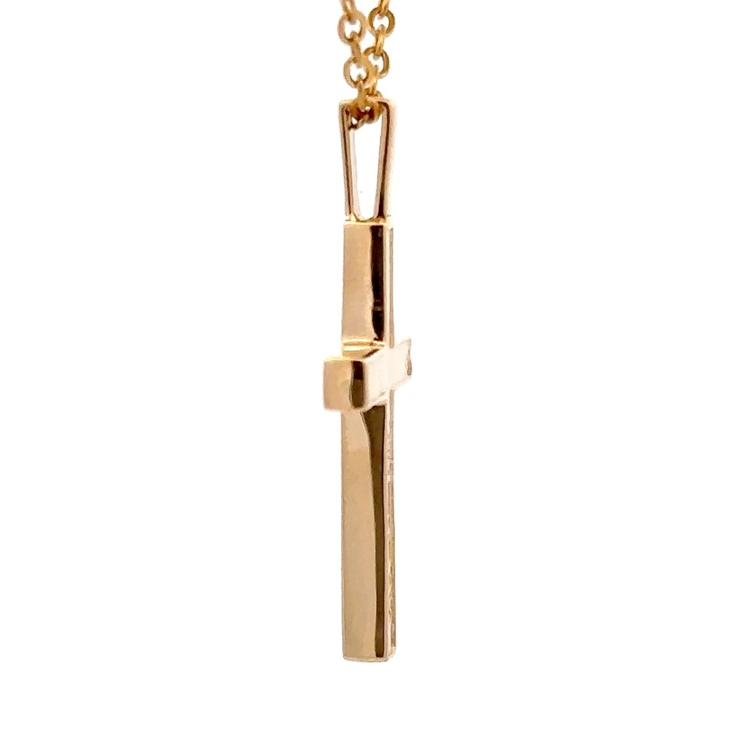 Gold Quartz Cross Pendant FF346G2 - Image 2